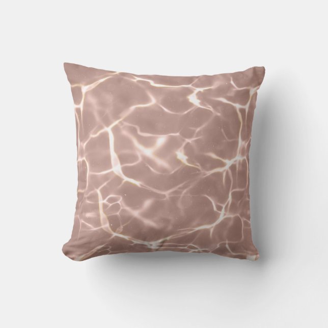 Rose Gold abstrakte Wellen Moderne werfen Kissen (Vorderseite)