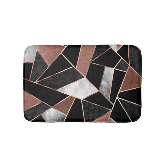  Rose Gold Abstraktes Muster Bath Mat Badematte (Vorderseite)