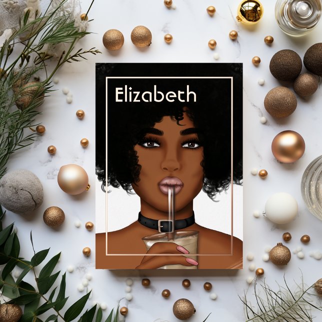 Rose Gold Afro Anniversaire Foil Invitation (Créateur téléchargé)