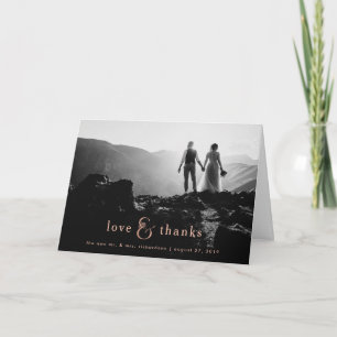 Rose Gold Ampersand   Foto Vielen Dank Dankeskarte