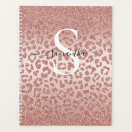 Rose Gold Animal Print Glitterie Gradient Planner Planer