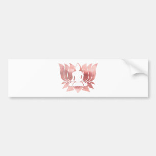 Rose Gold Aquarell Textur Buddha Meditation Zen Autoaufkleber