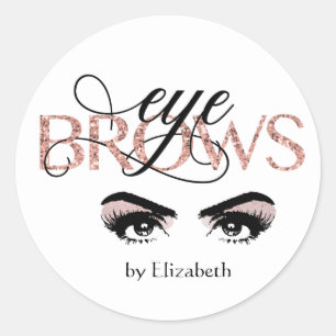 Rose Gold Augenbrauen-Tinting MicroBlading Threadi Runder Aufkleber
