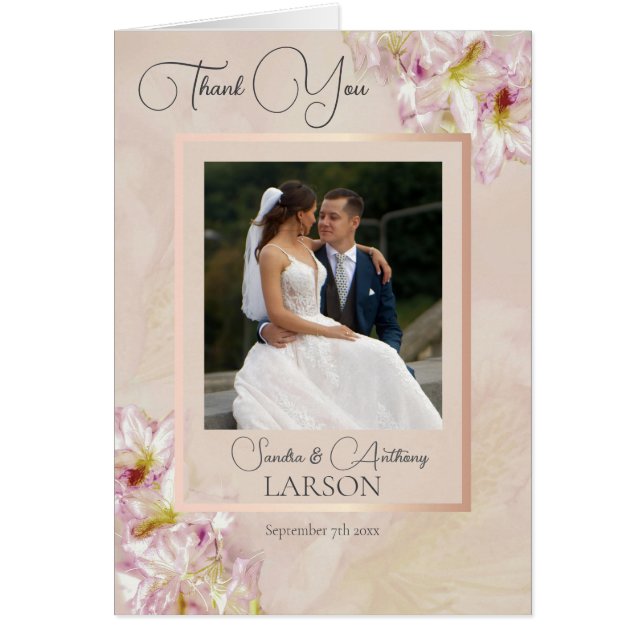 Rose Gold Azalea Foto Hochzeit (Vorne)