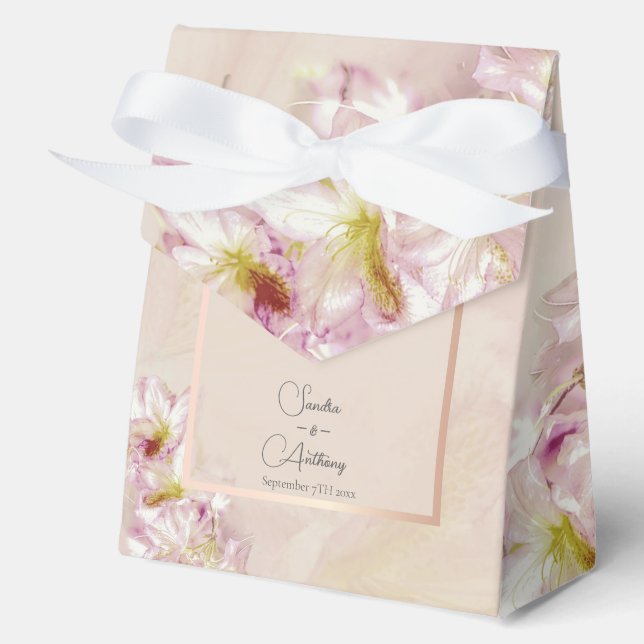 Rose Gold Azalea Wedding Geschenkschachtel (Vorderseite)