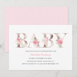 Rose Gold Baby Dusche Einladung
