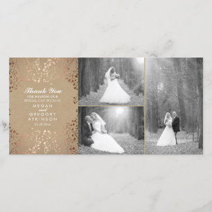 Rose Gold Baby's Breath Mariage Photo Merci