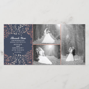 Rose Gold Baby's Breath Mariage Photo Merci