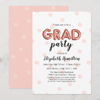 Rose Gold Ballon Letters Grad Party