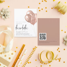 Rose Gold Ballons QR Code 30. Party