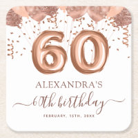 Rose Gold Balloons 60. Geburtstagsparty