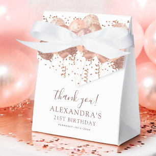 Rose Gold Balloons Vielen Dank 21. Geburtstag Part Geschenkschachtel
