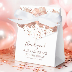 Rose Gold Balloons Vielen Dank für Ihre 18. Geburt Geschenkschachtel