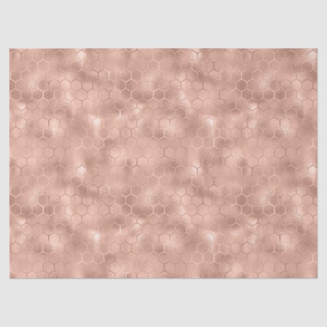 Rose Gold Bee Serie Design 5 Gewebepapier Seidenpapier (Vorderseite)