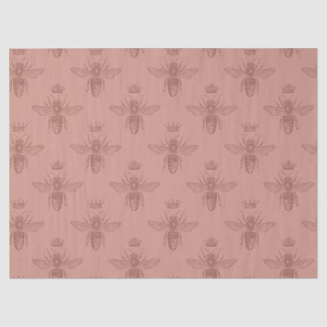 Rose Gold Bee Series Design 18 Seidenpapier (Vorderseite)