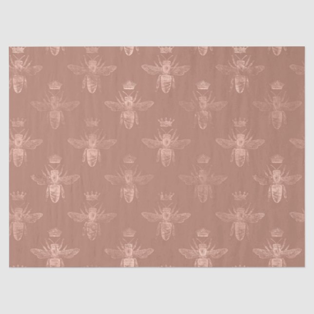 Rose Gold Bee Series Design 19 Seidenpapier (Vorderseite)