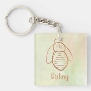 Rose Gold Bee Symbol Schlüsselanhänger