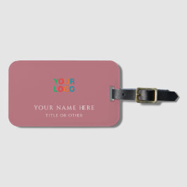Rose Gold Benutzerdefinierter Name & Logo Gepäckanhänger