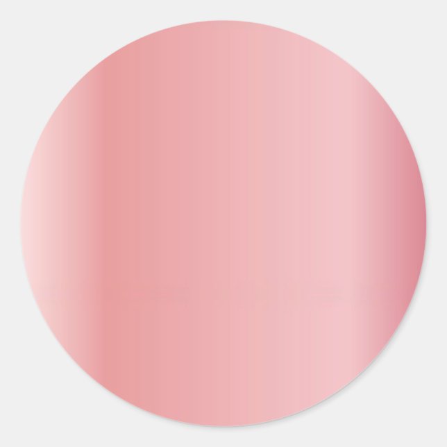 Rose Gold Benutzerdefinierter Text Hochladen von L Runder Aufkleber (Vorderseite)