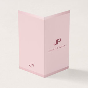 Rose Gold Beruflich Modernes Mit Monogramm Elegant Visitenkarten