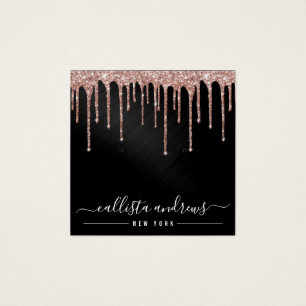 Rose Gold Black Parties scintillant Drives Earring