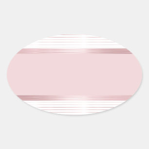 Rose Gold Blank Template Trendy Elegant Moderne Ovaler Aufkleber