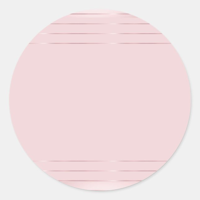 Rose Gold Blank Template Trendy Elegant Moderne Runder Aufkleber (Vorderseite)