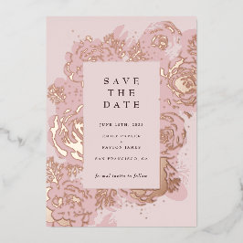 Rose Gold Blooms Folieneinladung