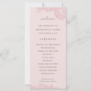 Rose Gold Blooms Hochzeitsprogramm