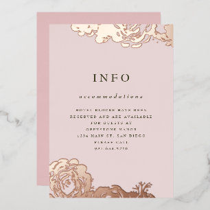 Rose Gold blüht Einladung