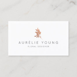 Rose Gold Blume Bouquet Blumendesigner Visitenkarte