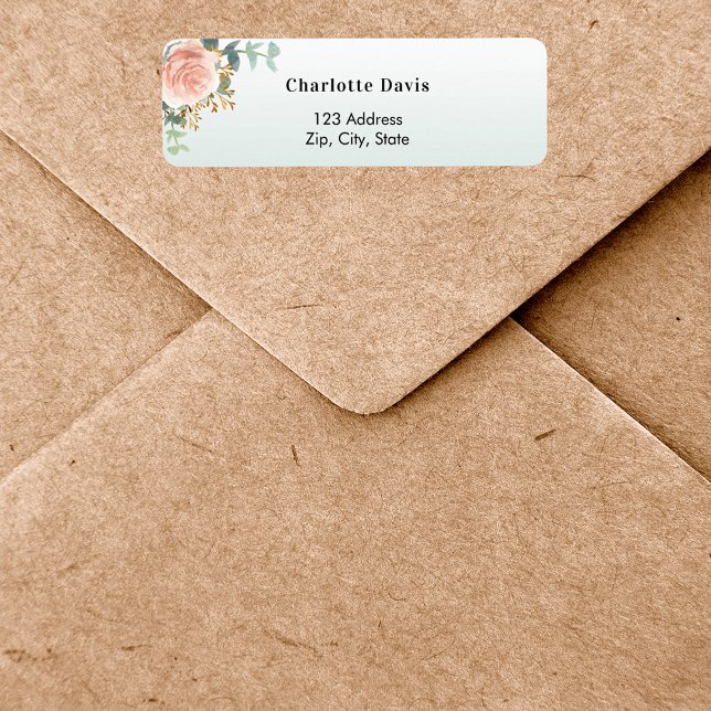 Rose Gold Blume grüne Rücksendeadresse (Von Creator hochgeladen)