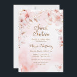 Rose Gold Blume mit Gold Glitzer Sweet 16 Einladung<br><div class="desc">Rose Gold Blume mit Goldenen Glitzer Rosa Sweet 16 Einladung Moderne Rose Blume Rosa Sweet 16</div>