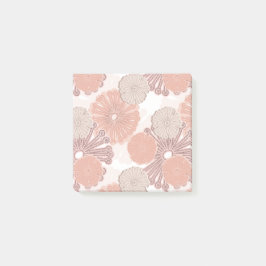 Rose Gold Blume Muster Post-it Klebezettel
