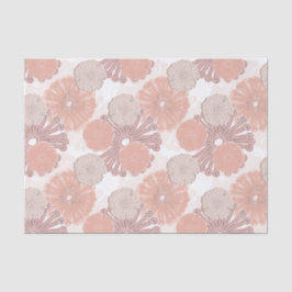 Rose Gold Blume Muster Seidenpapier