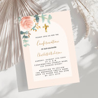 Rose Gold Blumenkreuz Luxus-Bestätigung