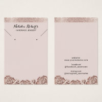 Rose Gold Blumenschmuck mit Necklace Display