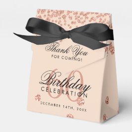 Rose Gold Blush 60. Geburtstag Danke Confetti Geschenkschachtel