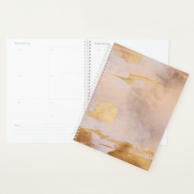 Rose Gold Blush and Gold Texture (Devant avec enveloppe)
