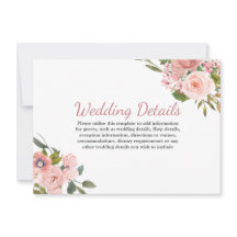 Rose Gold Blush Blume Hochzeitsempfehlung Details