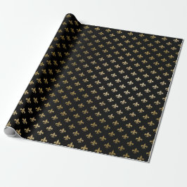 Rose Gold Blush Fior de Lis Black Royal Paris Geschenkpapier