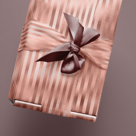 Rose Gold Blush Glitzer Glam Streifen Linien Metal Geschenkpapier