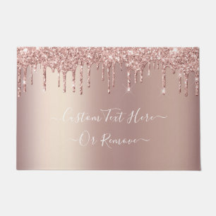 Rose Gold Blush Glitzer Sparkeln Tropfen - Ihr Tex Fußmatte