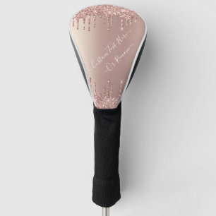 Rose Gold Blush Glitzer Sparkeln Tropfen - Ihr Tex Golf Headcover