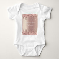 Rose Gold Blush Glitzer Sparkeln Tropfen - Text/ N