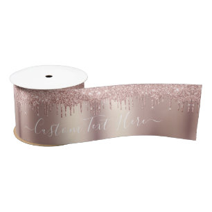 Rose Gold Blush Glitzer Sparkone Benutzerdefiniert Satinband