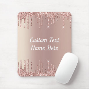 Rose Gold Blush Glitzer Tropfen Maus Pad Ihren Tex Mousepad