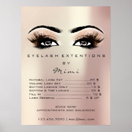 Rose Gold Blush Makeup Augen Lashes Preise Poster