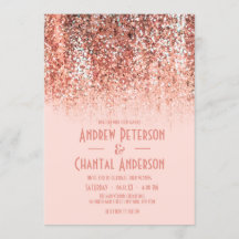 Rose Gold Blush Meerjungfrau Glitzer Hochzeit