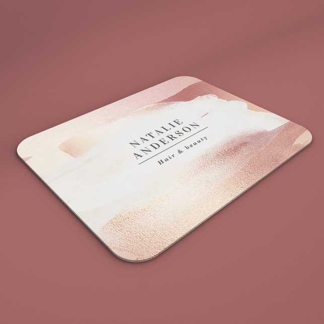 Rose Gold Blush Modern Feminine Small Business Mousepad (Von Creator hochgeladen)